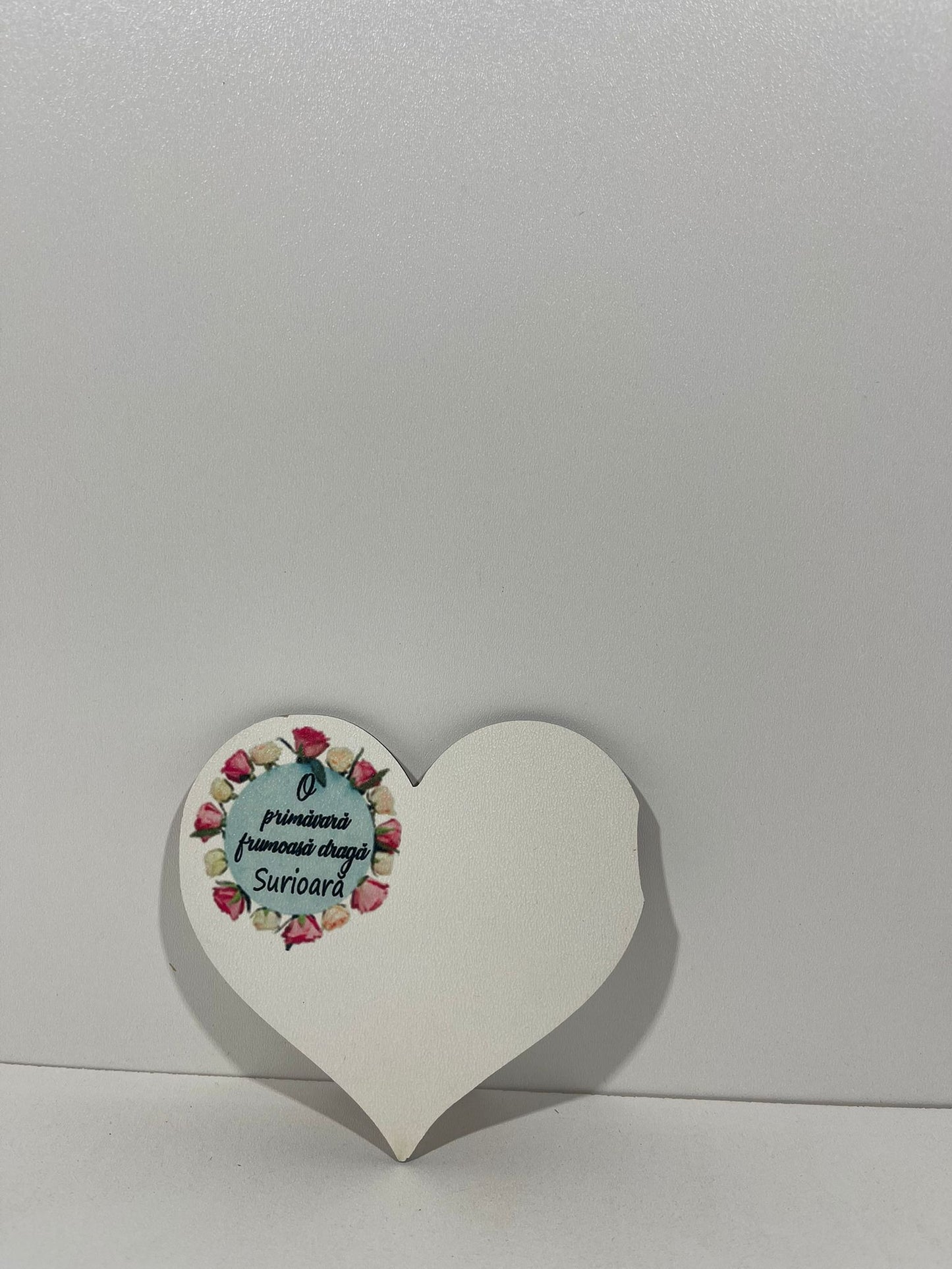 Blank pentru martisor inima O primavara frumoasa draga Surioara v177-15