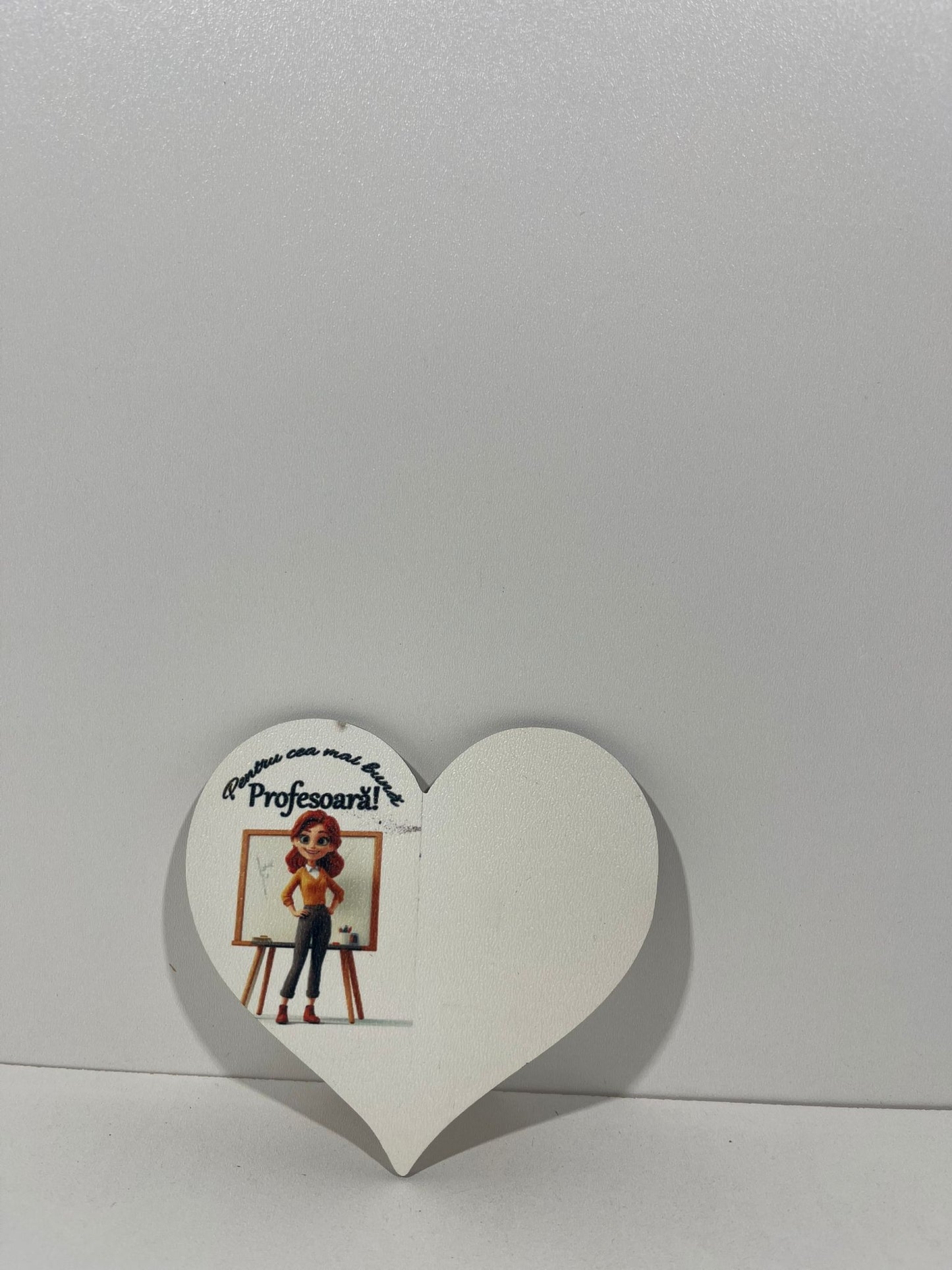 Blank pentru martisor inima Pentru cea mai buna Profesoara v177-13