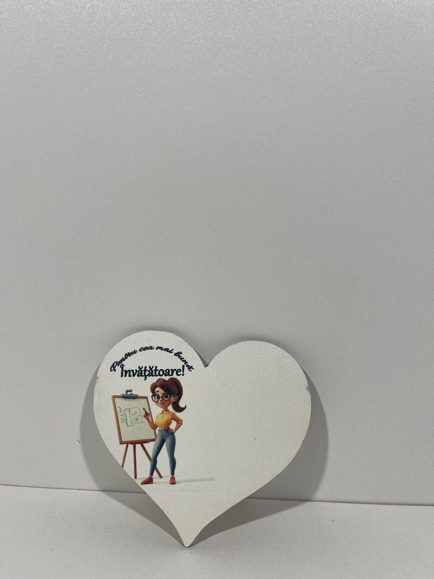 Blank pentru martisor inima Pentru cea mai buna invatatoare v177-11