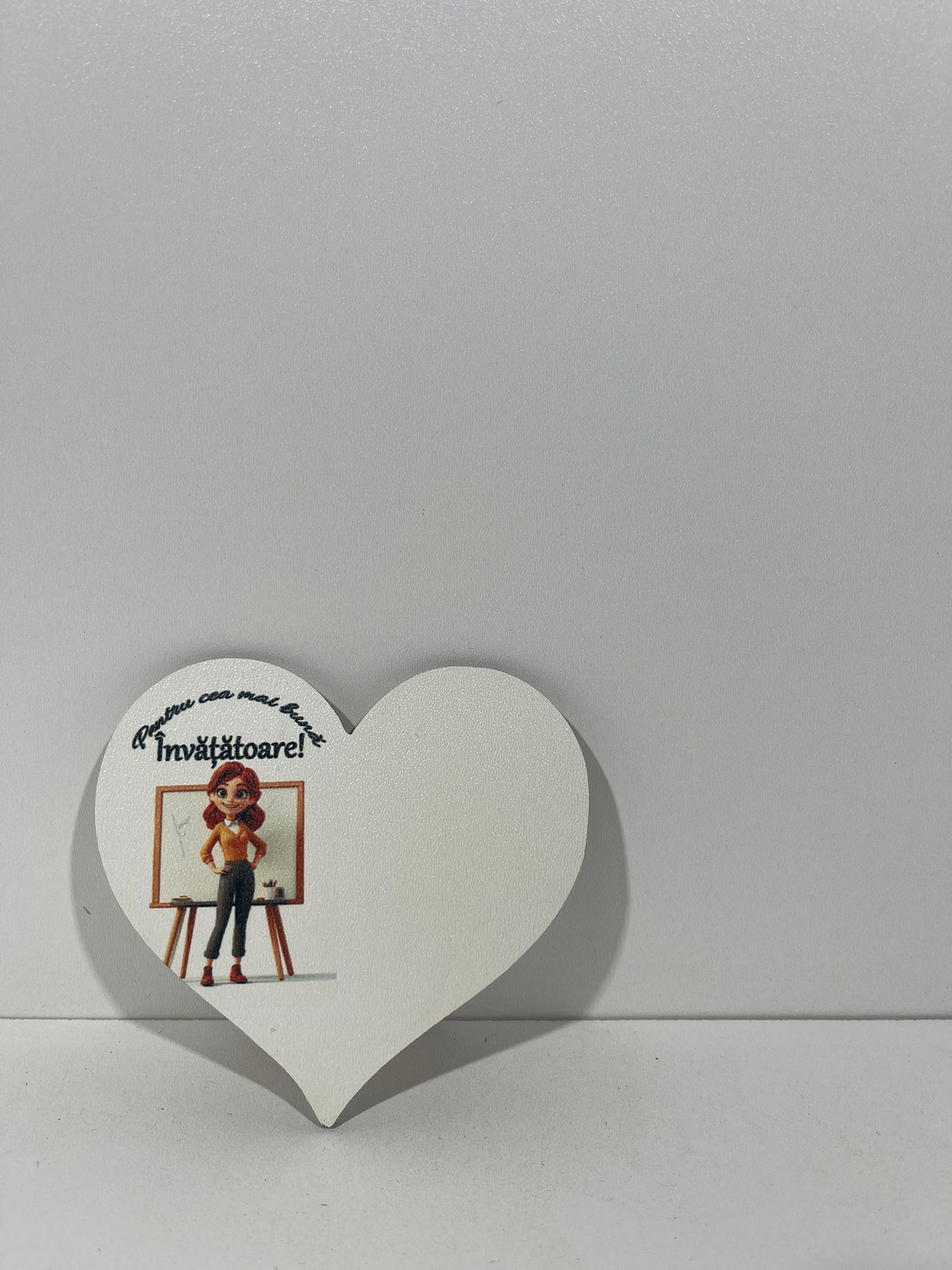 Blank pentru martisor inima Pentru cea mai buna invatatoare v177-39