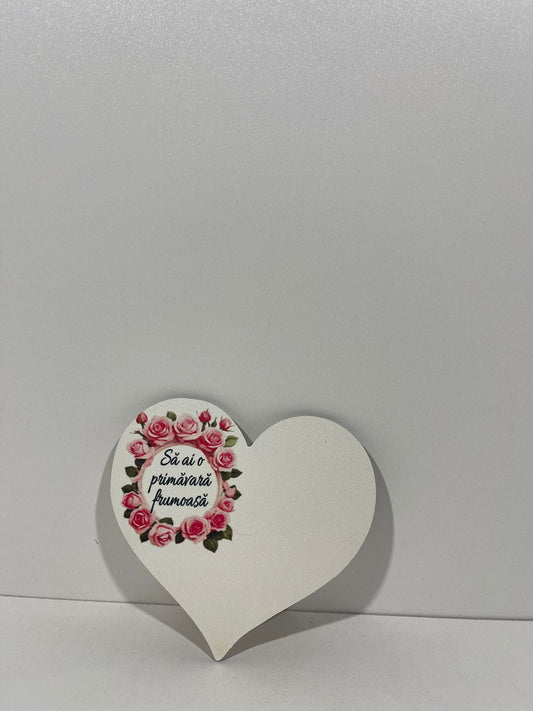 Blank pentru martisor inima Sa ai o primavara frumoasa  v177-17