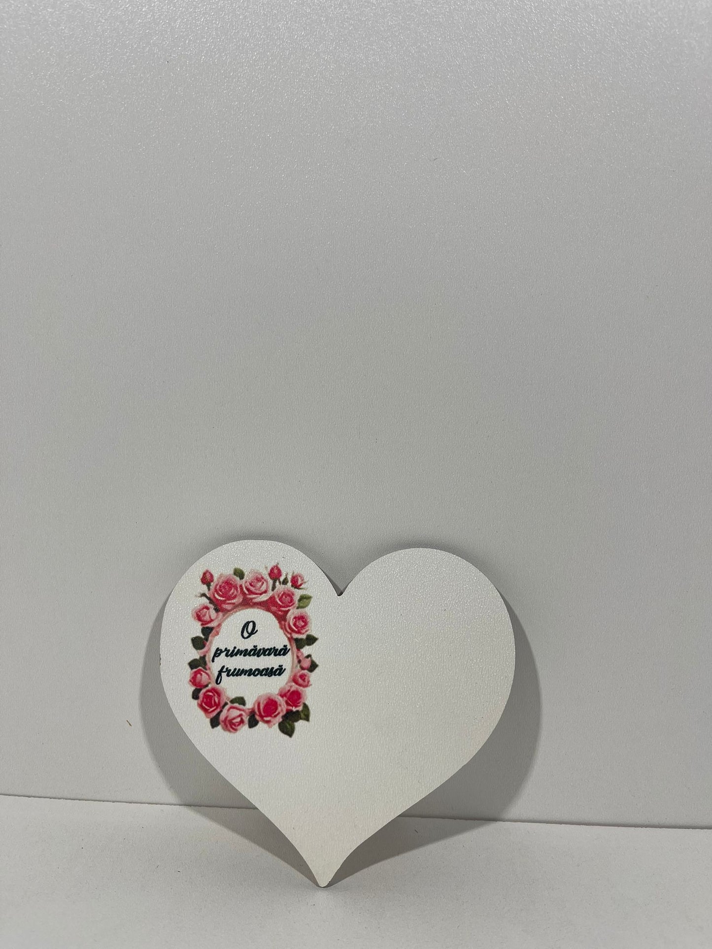 Blank pentru martisor inima  O primavara frumoasa   v177-10